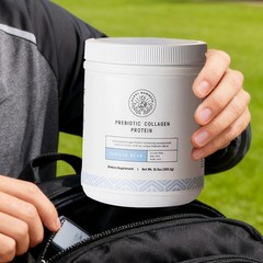 Happy Mammoth Prebiotic Collagen Protein Powder Vanilla 20.3 Vitamin Bean oz