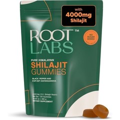 Root Labs 4000 mg Pure Himalayan Shilajit Gummies I No Added Sugar I120 Pouch+++