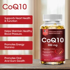 Coenzyme Q-10 300mg Antioxidant,Heart Health Support,Increase Energy,Stamina MX