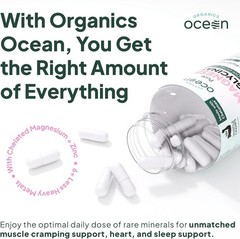 Organics Ocean Pure Magnesium Glycinate with Zinc – Maximum Strength Chelated