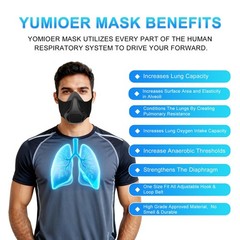 High Altitude Mask, Training Workout Mask Men to Improve Lung Capacity, 24 Le…