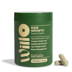 Willo Hair Health Supplement O Positiv For Women Thicker Stronger Hair 60ct