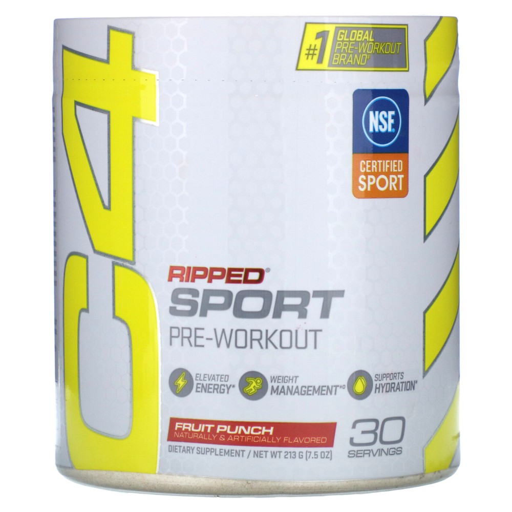 C4 Sport Ripped, Pre-Workout, Fruit Punch, 7.5 oz (213 g)