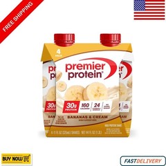 Premier Protein Shake, Bananas & Cream, 30g Protein, 11 Fl Oz, 4 Ct..