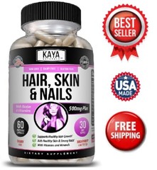 Hair Skin Nail Capsules 60 Count, BIOTIN, Vitamin D, Vitamin B-12, Folic Acid