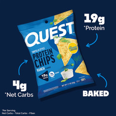 (PACK OF 14) Quest Nutrition Ranch Tortilla Style Protein Chips, 1.1 Ounce