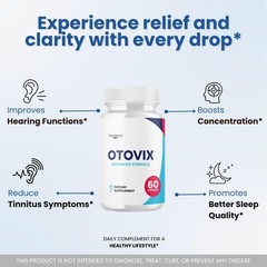Otovix Ear Hearing Health Support Supplement Capsules Natural 1 Pack 60Ct