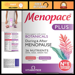 Menopace Plus Active Botanical 56 Tablets – Supports Menopause Relief & Wellness