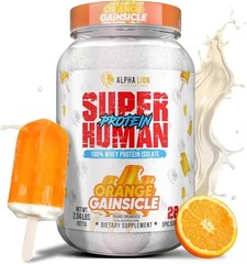 Alpha Lion Superhuman Whey Isolate, Low Carb, Orange Gainsicle, 28 Servings