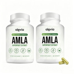 2x Alevia Organic Amla Capsules 1000mg Indian Gooseberry Antioxidant Supplement