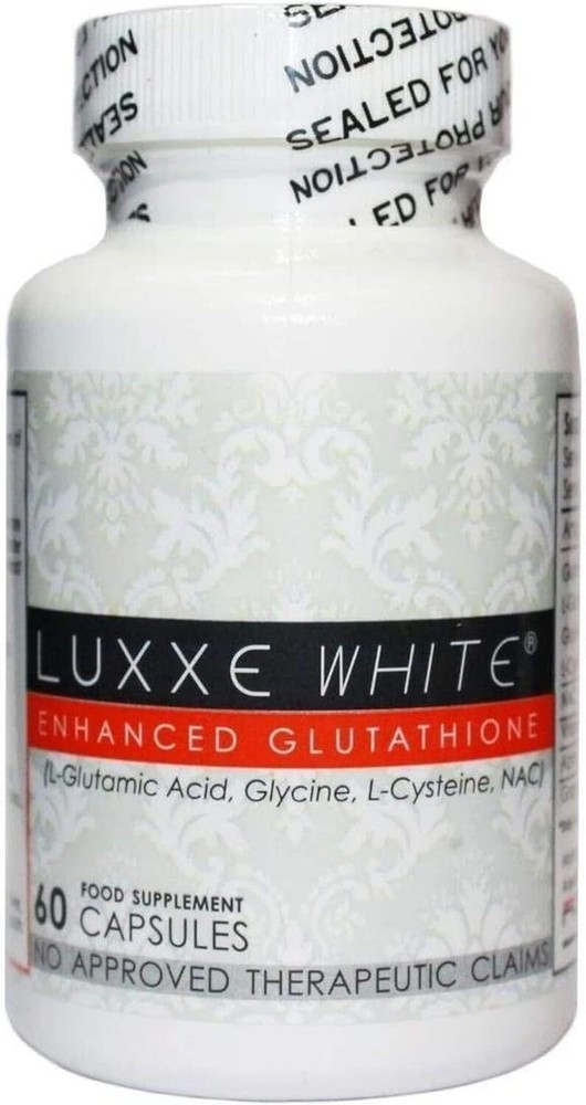 Luxxe White Enhanced Glutathione 500mg Glutathione per Capsule, 60 ct