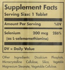 Solgar Yeast-Free Selenium 200mcg 100 Tablets