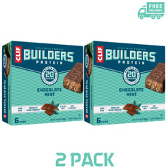 CLIF BUILDERS Protein Bars Chocolate Mint Gluten Free (2.4oz, 12 Ct)