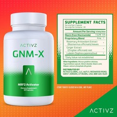 NEW ACTIVZ GNM-X Nrf2 Activator for Genetic Cellular Defense 30 Cap NEW LOGO