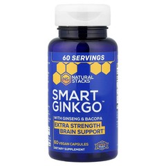 2 X Natural Stacks, Smart Ginkgo�, 60 Vegan Capsules