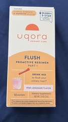 Uqora Urinary Tract FLUSH Dietary Supplement Pink Lemonade 10 Pkt Exp 2027+