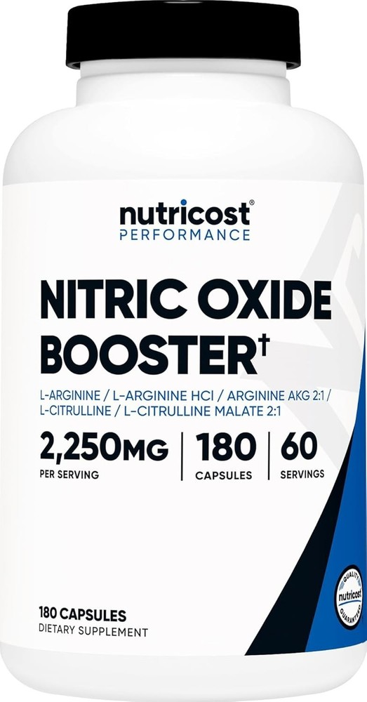 Nutricost Performance 750 mg Nitric Oxide Booster Capsule – 6.74 oz