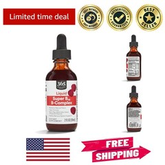 Kosher Certified Super B-12 Liquid B-Complex in 2 Fl Oz – Raspberry Taste