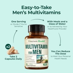 Multivitamin Men Methylated Daily &Capsules B12 A D C Zinc Magnesium 60 capsules