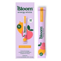 Bloom Nutrition Energy Powder Drink Mix, Sugar Free, 10 Count