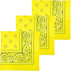 3 Pack Extra Large Bandanas 27” x 27” 100% Cotton for Men & Women Paisley Handke