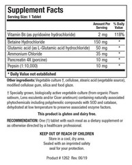 Digestive Support Supplement with Betaine Hydrochloride, 90 Tablets for Healthy