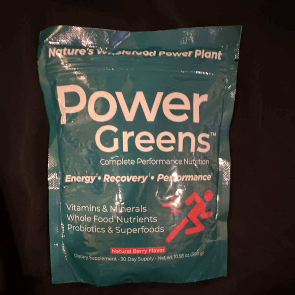 Power Greens Complete Green Food Powder Natural Berry 10.58oz Energy Support