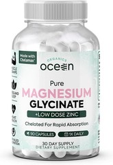 Organics Ocean Pure Magnesium Glycinate with Zinc – Maximum Strength Chelated