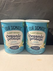 2 cans of Four Sigmatic Organic Vegan Protein Powder 07/2026 Sweet Vanilla