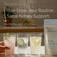 15 mEq | Water & Beverage Enhancer for Kidney Health | Citrate & Electrolytes fo