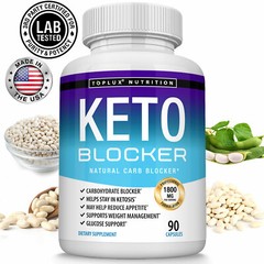 Keto Diet Blocker Pills 1800 MG (2 PACK) Fat Burner Carb Blocker