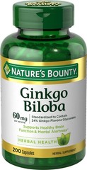 Nature’s Bounty Ginkgo Biloba, Supports Healthy Brain 200 count (Pack of 1)