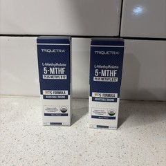 Lot of 2 Triquetra Kids L-Methylfolate 5-MTHF + B12, Berry 1 fl oz