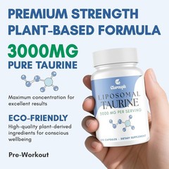 Taurine Supplement Liposomal Taurine 3000mg – High Dose Taurine Amino Acid Suppl