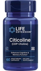 Life Extension, Citicoline (CDP-Choline) Supplement Pills for Brain 60 caps
