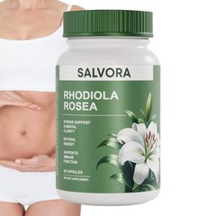 Salvora Rhodiola Rosea Supplement – Golden Root Adaptogen Capsules 60pcs