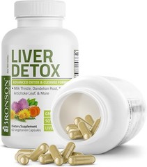 Bronson Liver Detox Advanced, Milk Thistle & More, Non-GMO, 60 Veggie Capsules