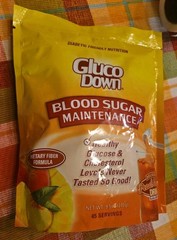 GLUCODOWN Blood Sugar Maintenance Drink Mix Peach Tea, 9.5 oz
