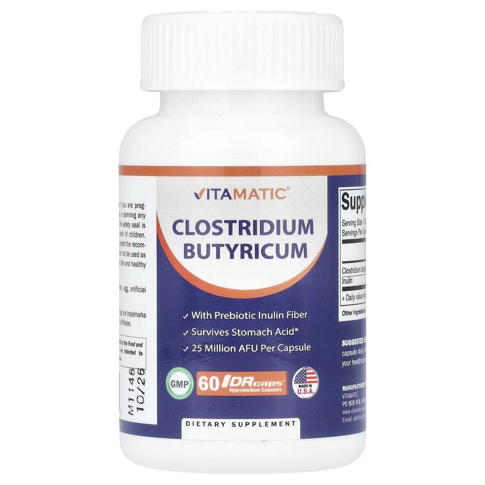 2 X Vitamatic, Clostridium Butyricum, 25 Million AFU, 60 DRcaps-worldwide