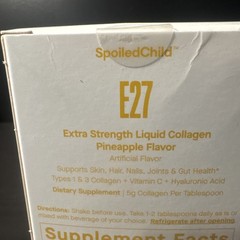 Spoiled Child E27 EXTRA STRENGTH LIQUID COLLAGEN, Pineapple, 15.2 fl oz, Sealed