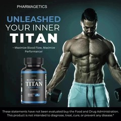 Blood Flow Titan Boost Pro Mens Blood Flow Supplement – 90 Capsules | Pack of 1
