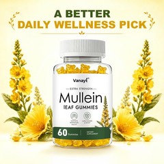Mullein Leaf Gummy 2000mg Herbal Supplement Supports Respiratory & Lung Wellness