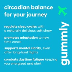 Jet Lag Remedy for Travel Gummies • No Jet Lag Pills Alternative • Travel Ess…