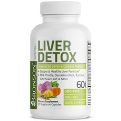 Bronson Liver Detox Advanced Detox & Cleansing Formula, 60 Capsules