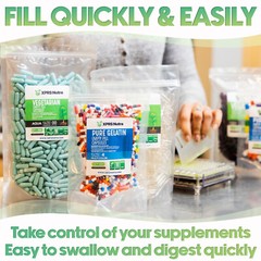 Size 2 Multi Color Empty Vegan Capsules Kosher Pill Vegetable Veggie Veg Caps