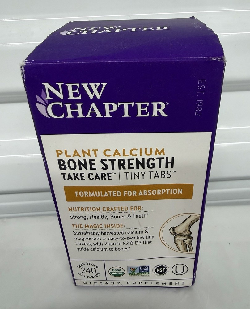 New Chapter Plant Calcium Bone Strength Take Care 240 Tiny Tabs Exp 03/2027
