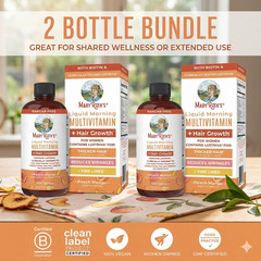 2X Mary Ruth’s Liquid Morning Multivitamin +Hair Growth 15oz Sealed Women Health