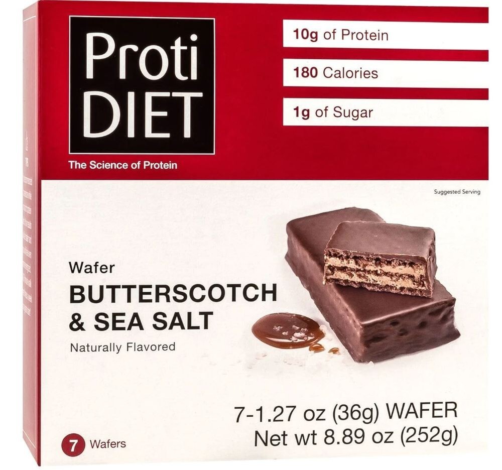 Proti Diet Butterscotch & Sea Salt Wafer Protein Bar (Ideal Protein Compatible)