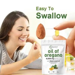2 Oil 1 in of Oregano & Black Seed Softgels Count with Carvacrol,Immune Supports