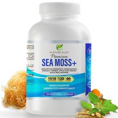 Nurture Alley Organic Sea Moss 1510mg plus Bladderwrack & Burdock – Detox Gut